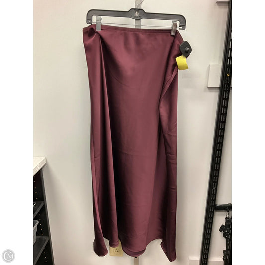 Skirt Midi By A New Day In Maroon, Size: Xxl
