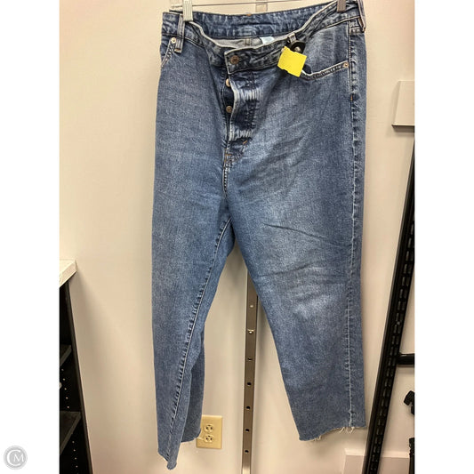 Jeans Cropped By H&m In Blue Denim, Size: 18