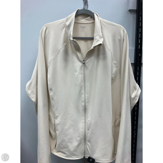 Athletic Top Long Sleeve Collar By Old Navy In Cream, Size: 3x