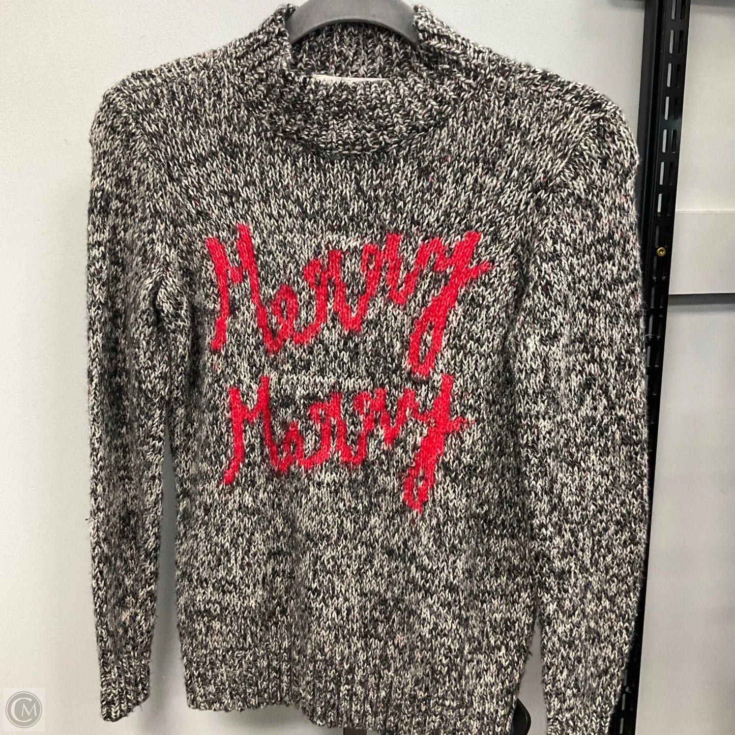 Sweater By Loft In Grey & White, Size: Xsp