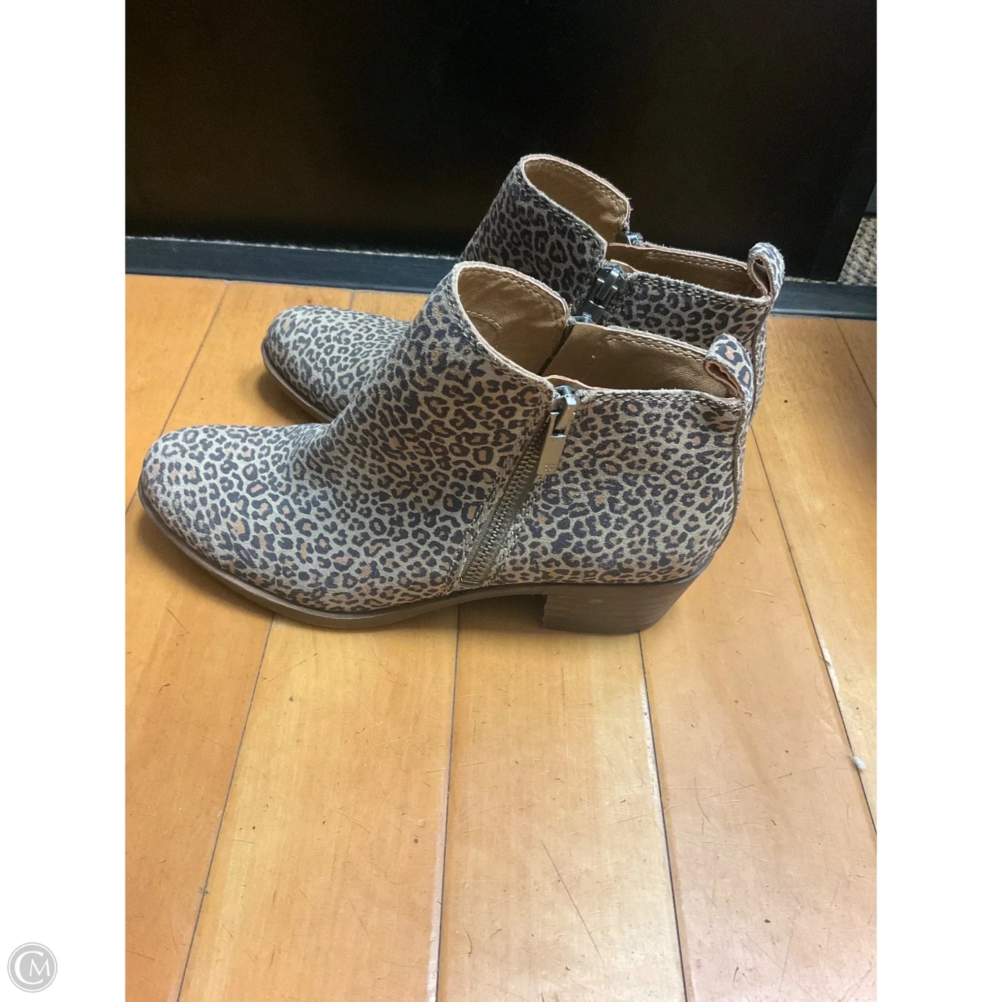 Boots Ankle Heels By Lucky Brand In Animal Print, Size: 6