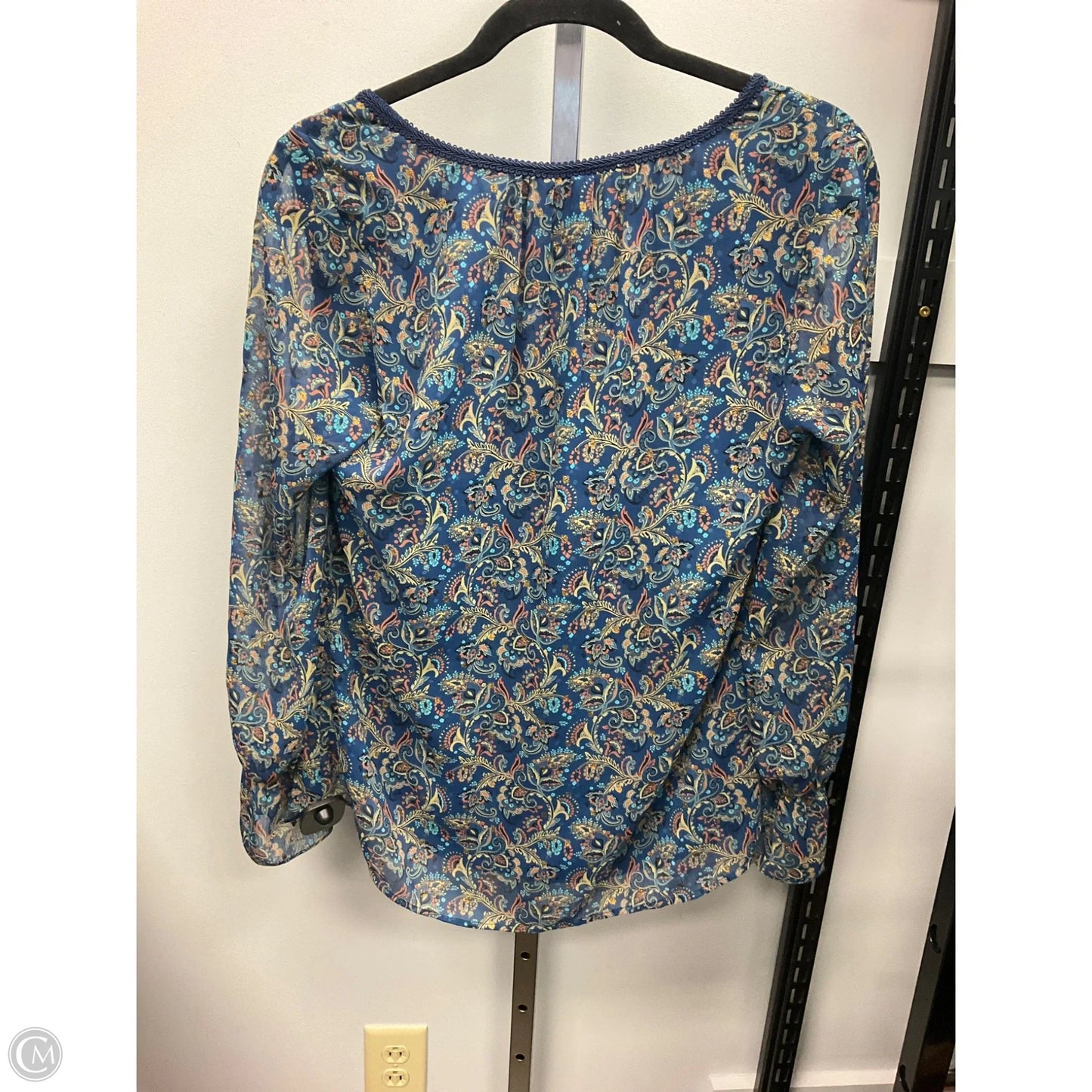 Top Long Sleeve By Daniel Rainn In Floral Print, Size: S