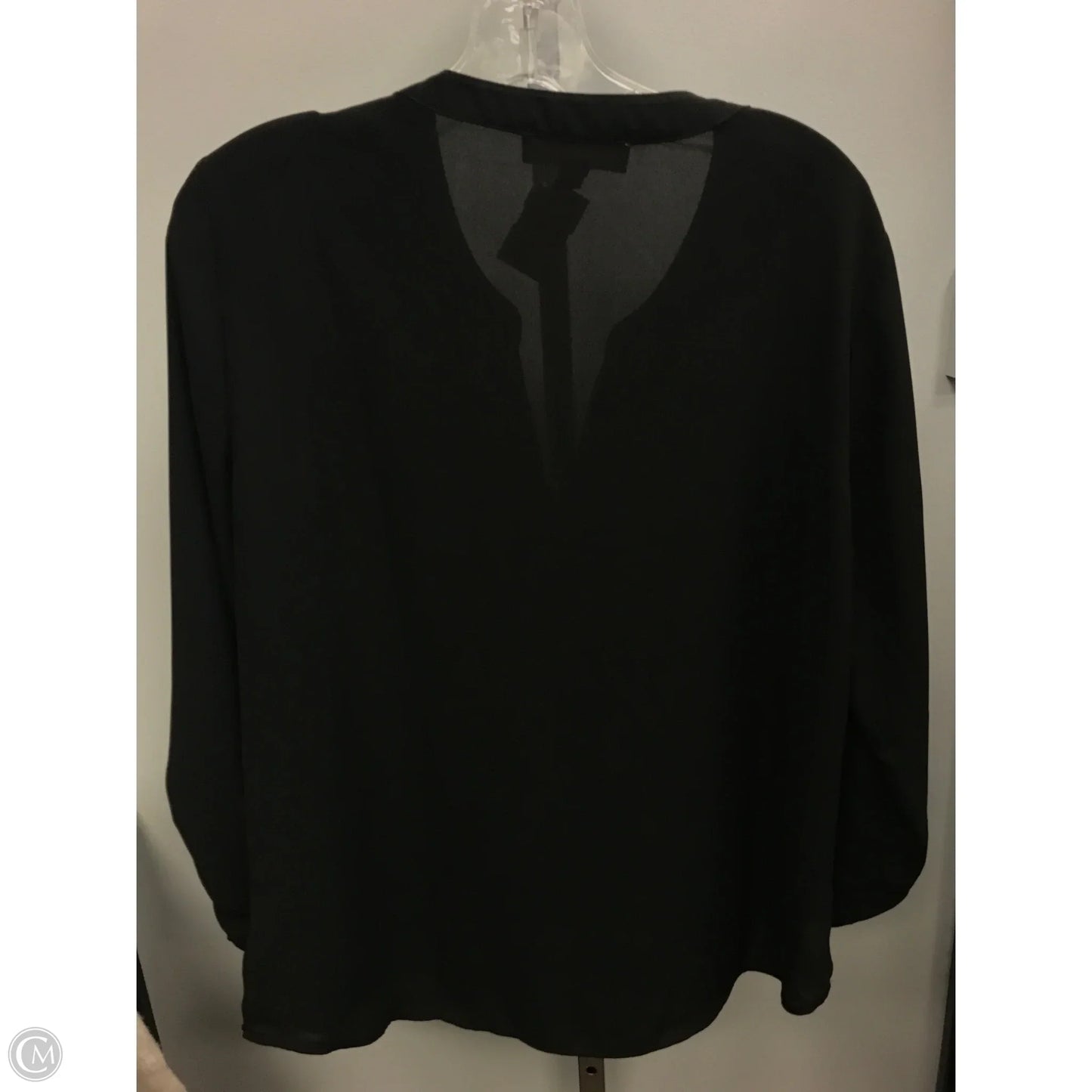 Top 3/4 Sleeve Designer By Michael Kors In Black, Size: L