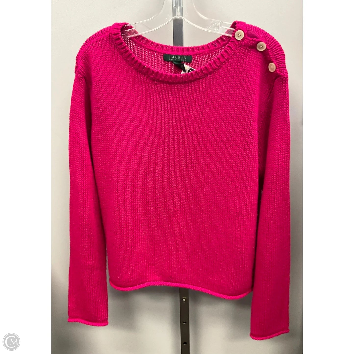 Sweater By Lauren By Ralph Lauren In Pink, Size: Xl