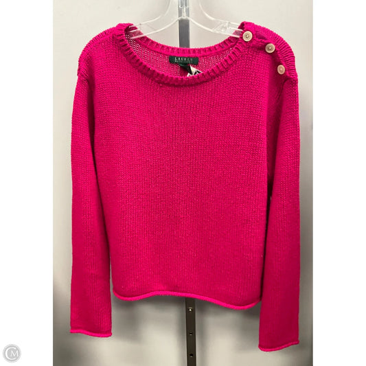 Sweater By Lauren By Ralph Lauren In Pink, Size: Xl