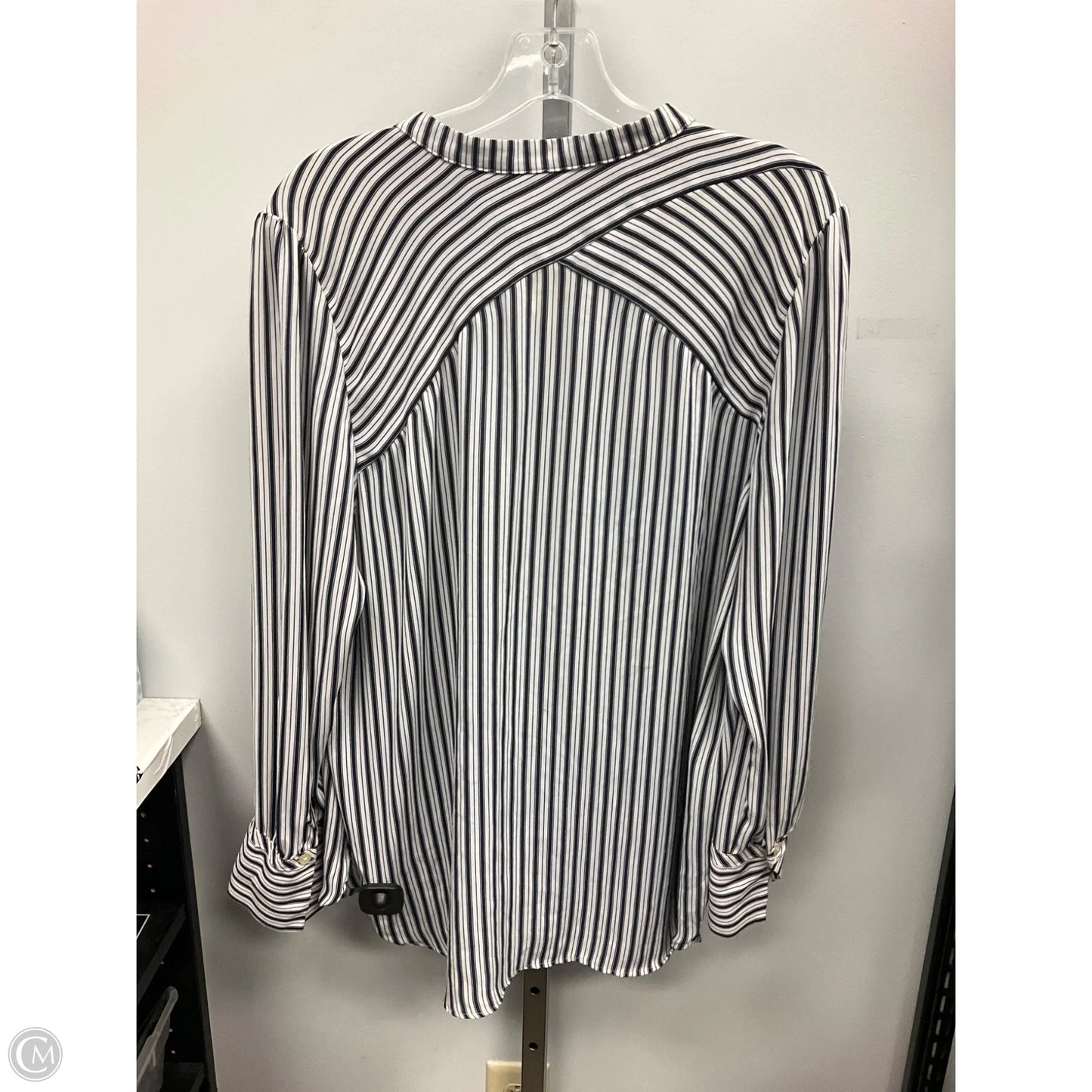 Top Long Sleeve By Loft In Striped Pattern, Size: Xxl