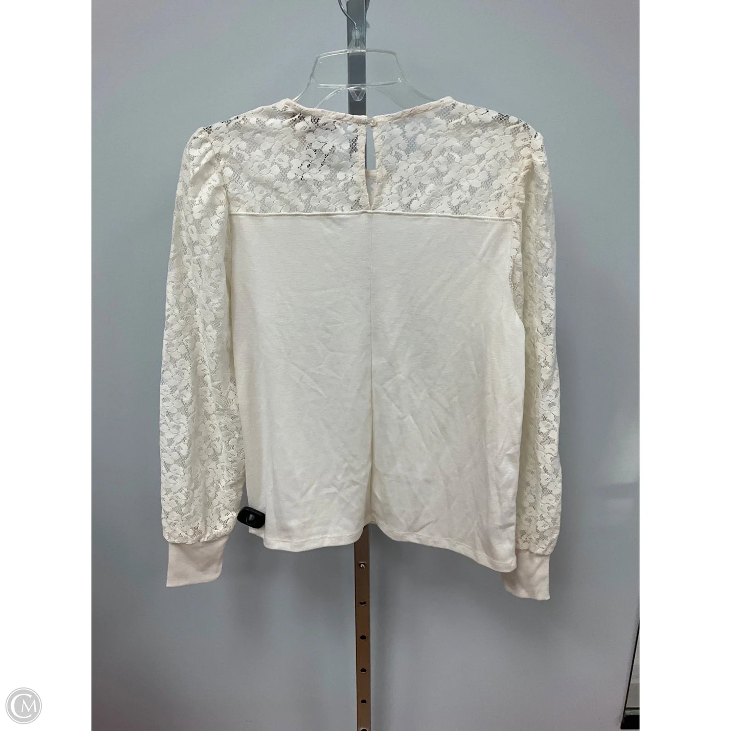 Top Long Sleeve By Loft In Cream, Size: M