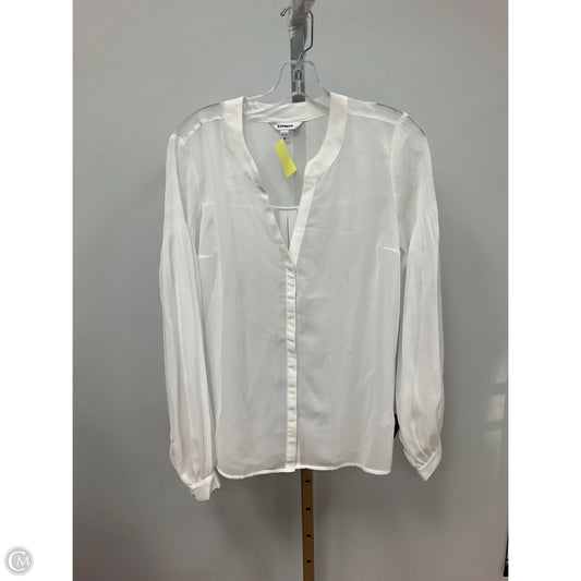 Top Long Sleeve By Express In White, Size: M