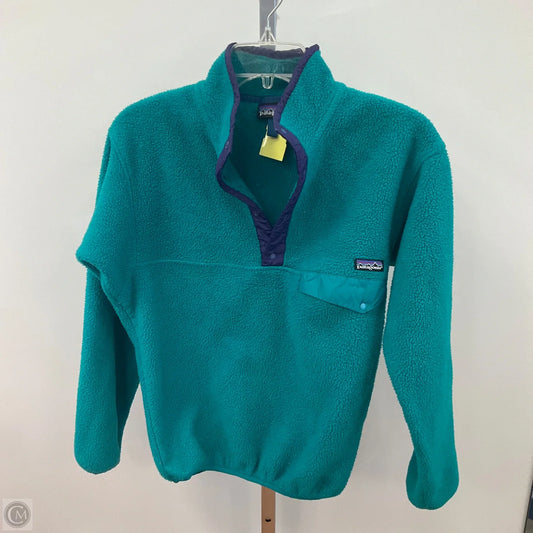 Jacket Fleece By Patagonia In Teal, Size: Xs