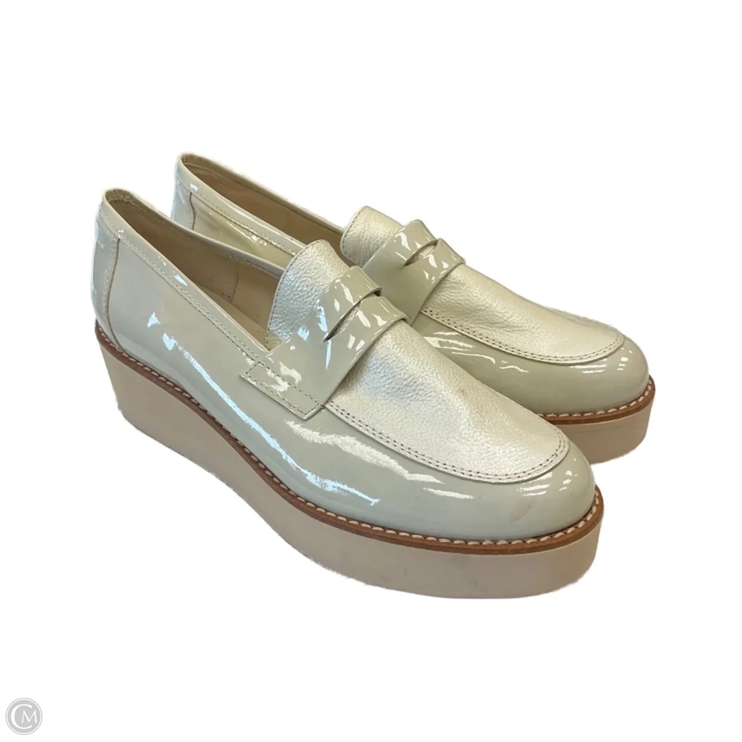 Shoes Heels Wedge By Anthropologie In Cream, Size: 8.5