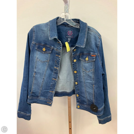 Jacket Denim By Isaac Mizrahi Live Qvc In Blue Denim, Size: 10
