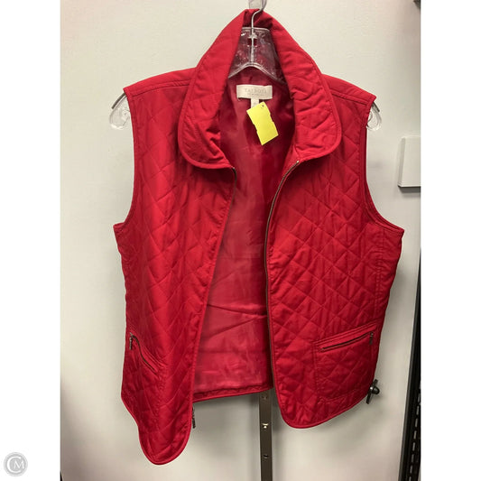 Vest Puffer & Quilted By Talbots In Red, Size: M