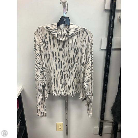 Top Long Sleeve By Express In Grey & Tan, Size: L