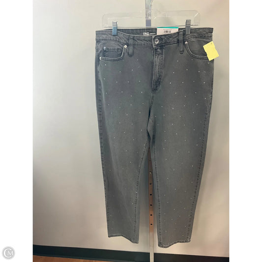 Jeans Straight By Inc In Grey, Size: 16