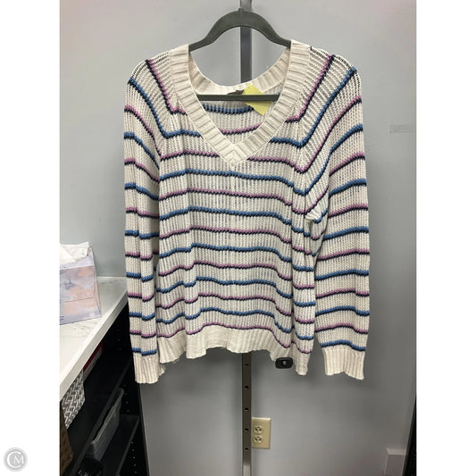 Sweater By Loft In Striped Pattern, Size: Xl