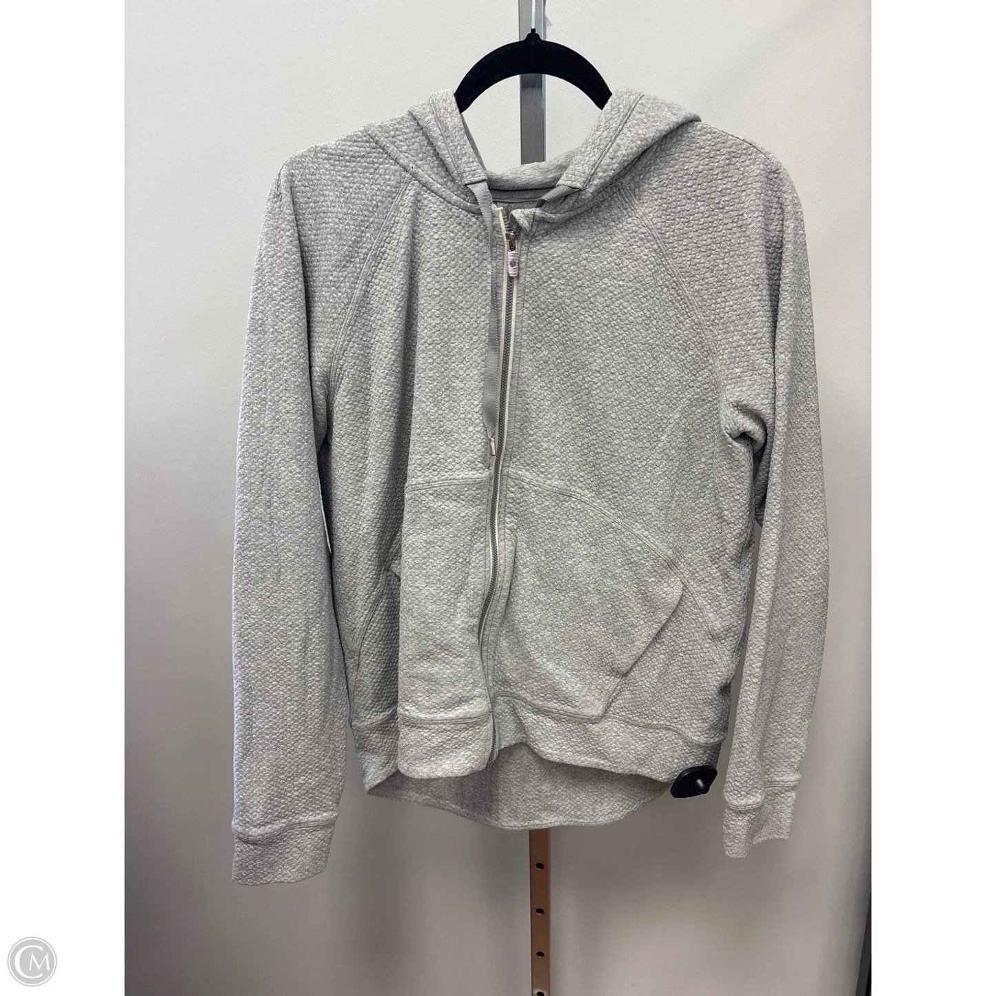 Athletic Jacket By Lululemon In Grey, Size: Xl