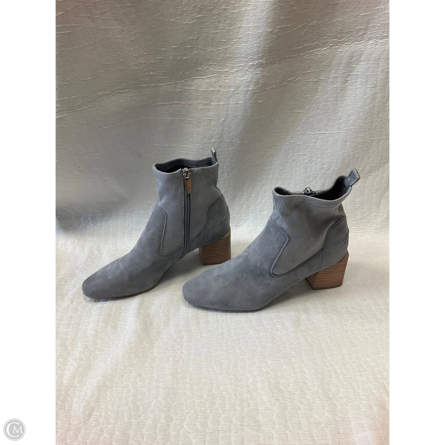 Boots Ankle Heels By Donald Pliner In Grey, Size: 6.5