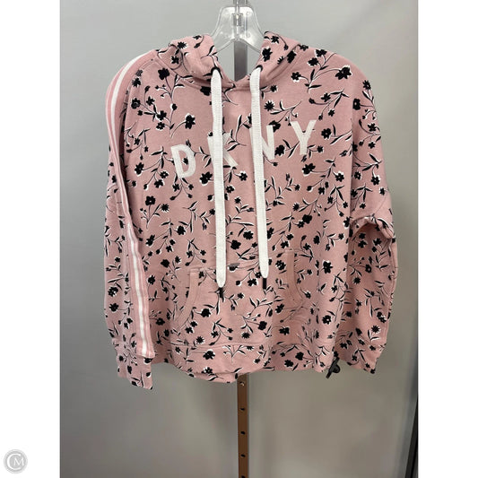 Sweatshirt Hoodie By Dkny In Pink, Size: S