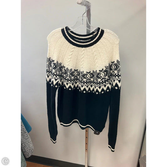 Sweater By Tahari In Black & White, Size: M