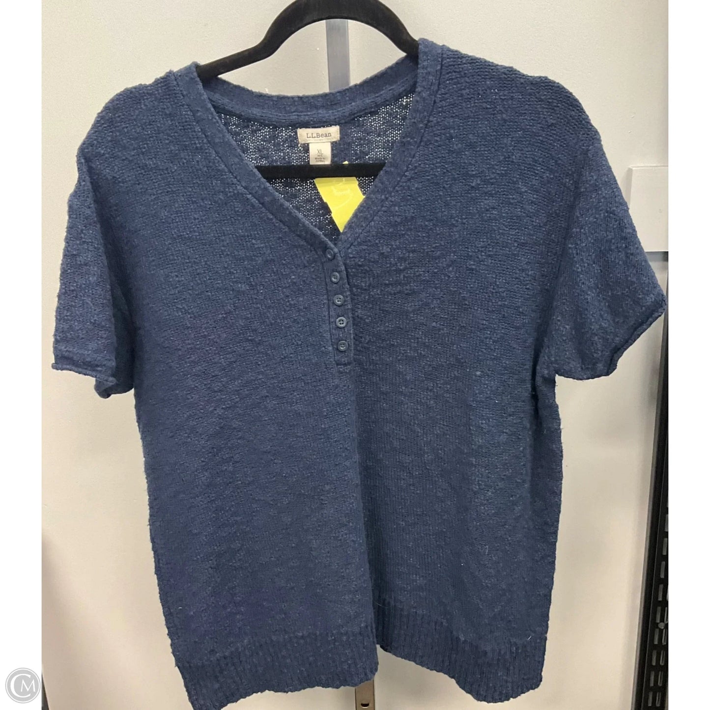 Sweater Short Sleeve By L.l. Bean In Navy, Size: Xl