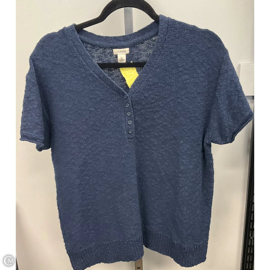 Sweater Short Sleeve By L.l. Bean In Navy, Size: Xl