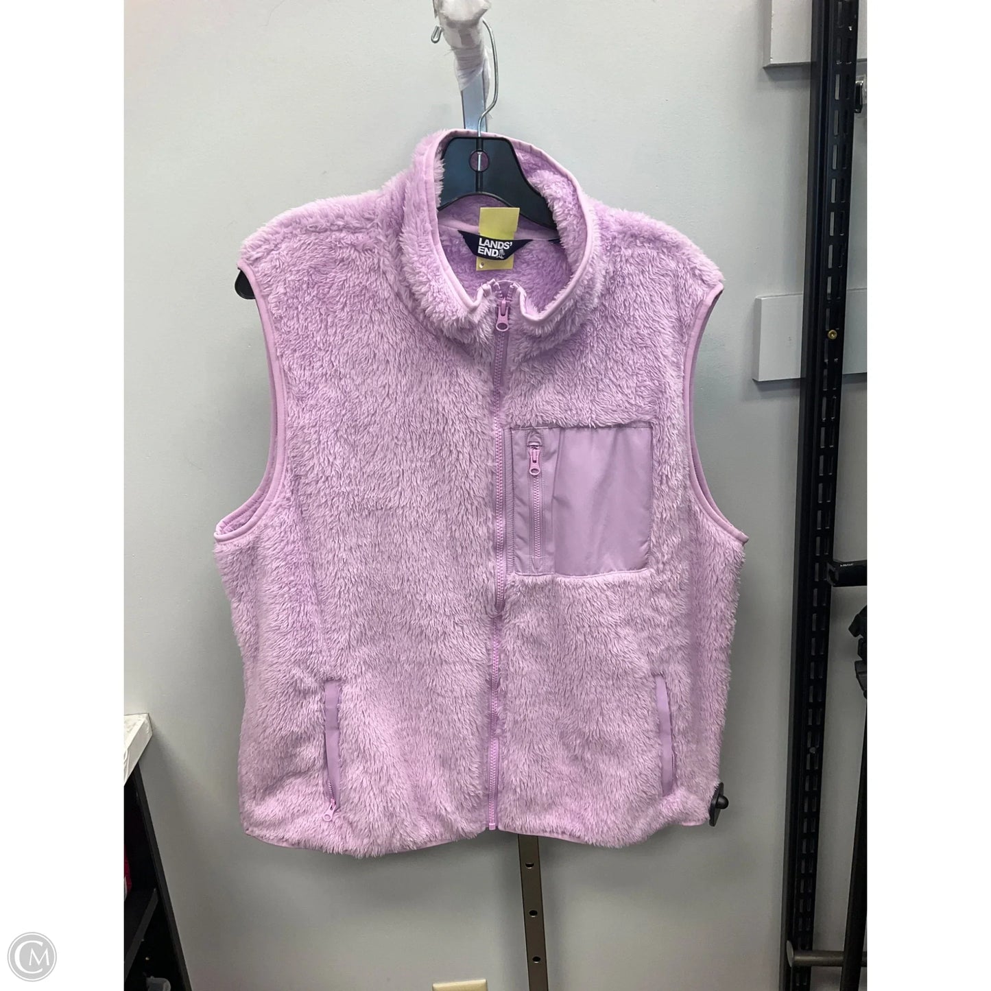 Vest Faux Fur & Sherpa By Lands End In Purple, Size: Xl