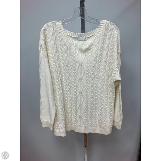 Sweater By Christopher And Banks In Cream, Size: Xl