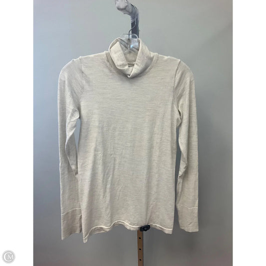 Top Long Sleeve Basic By Athleta In Cream, Size: S