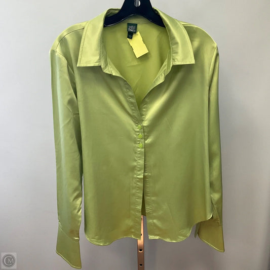 Top Long Sleeve By Wild Fable In Green, Size: L