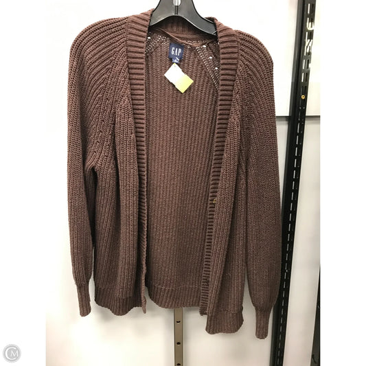 Sweater Cardigan By Gap In Brown, Size: S