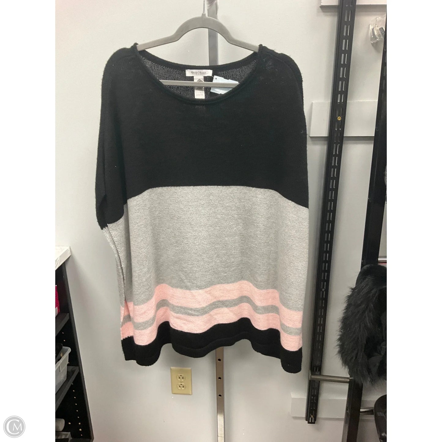 Poncho By White House Black Market In Black & Pink, Size: M