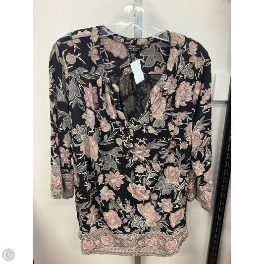 Top Long Sleeve By Lucky Brand In Multi-colored, Size: 1x
