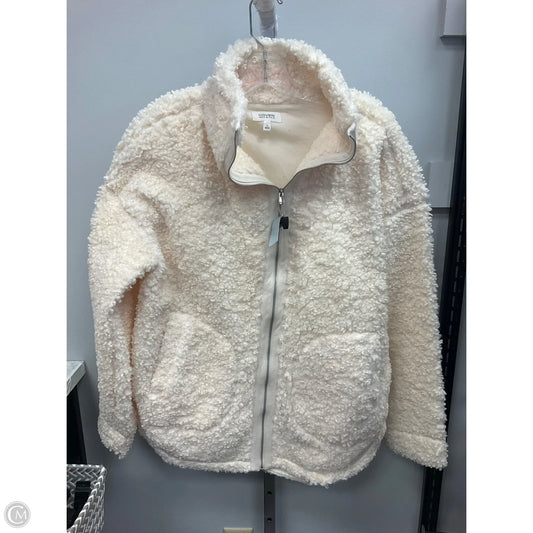 Jacket Faux Fur & Sherpa By Haven In Cream, Size: M