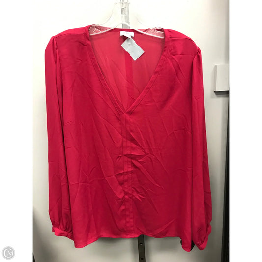 Top Long Sleeve By J. Crew In Red, Size: Xl