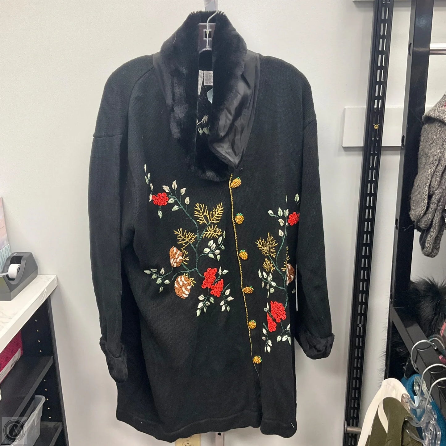 Sweater Cardigan By Cmc In Black, Size: 3x