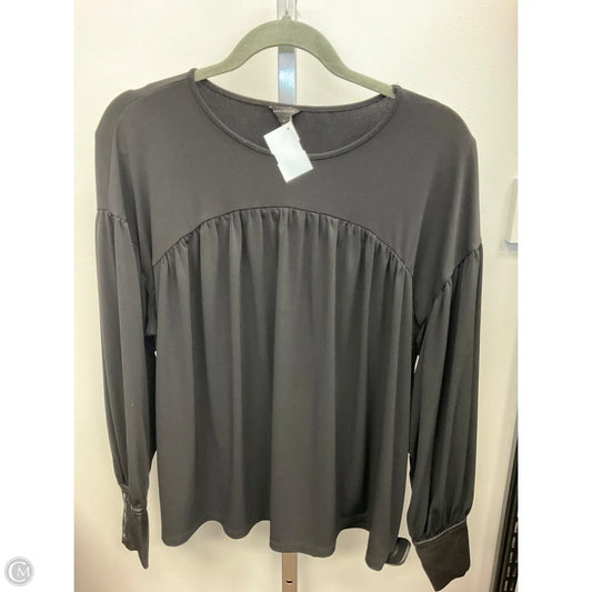 Top Long Sleeve By Ann Taylor In Black, Size: S