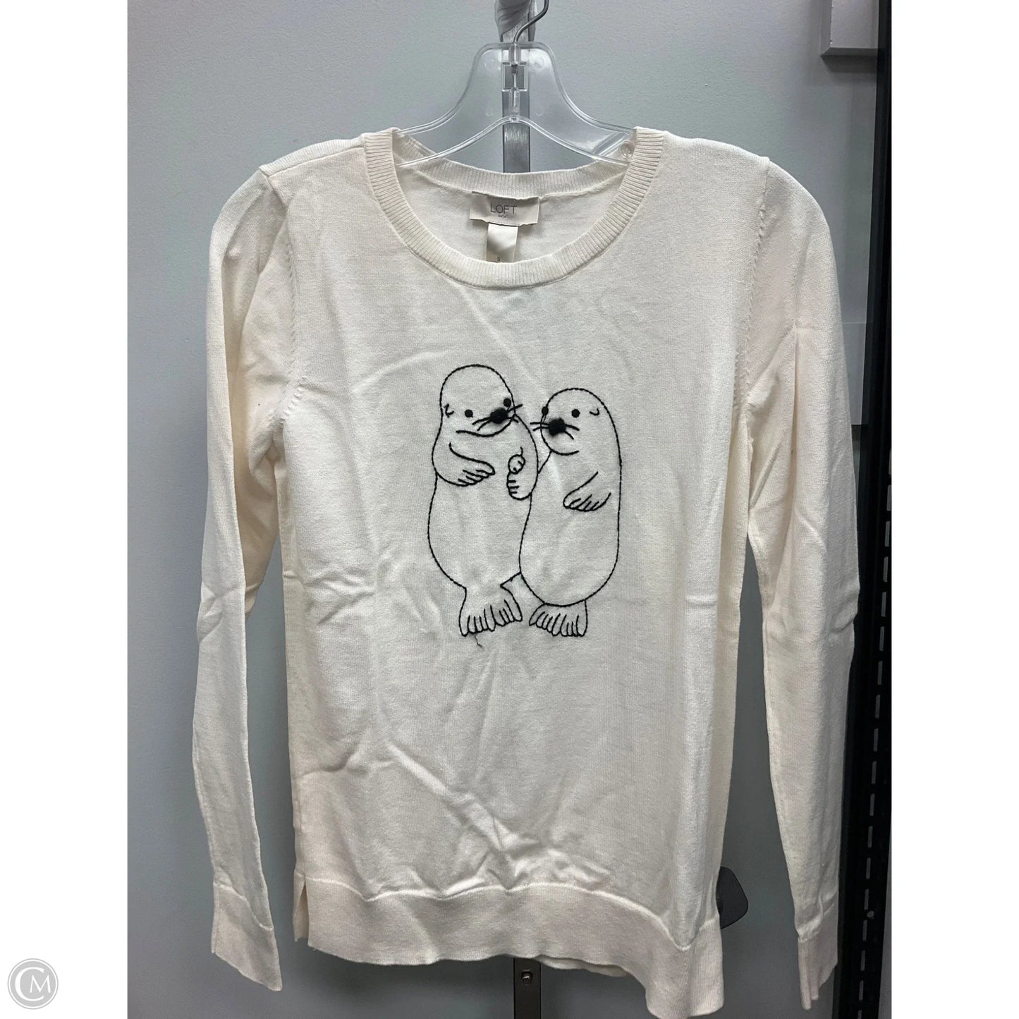 Top Long Sleeve By Loft In Cream, Size: S