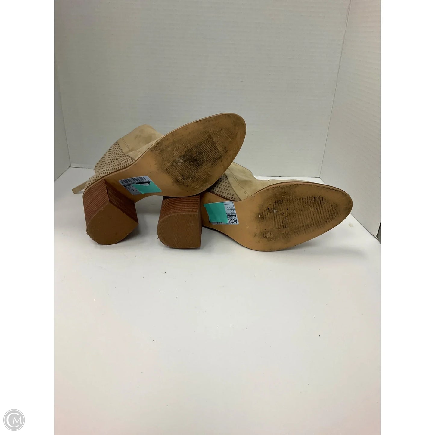 Boots Ankle Heels By Steve Madden In Beige, Size: 8.5