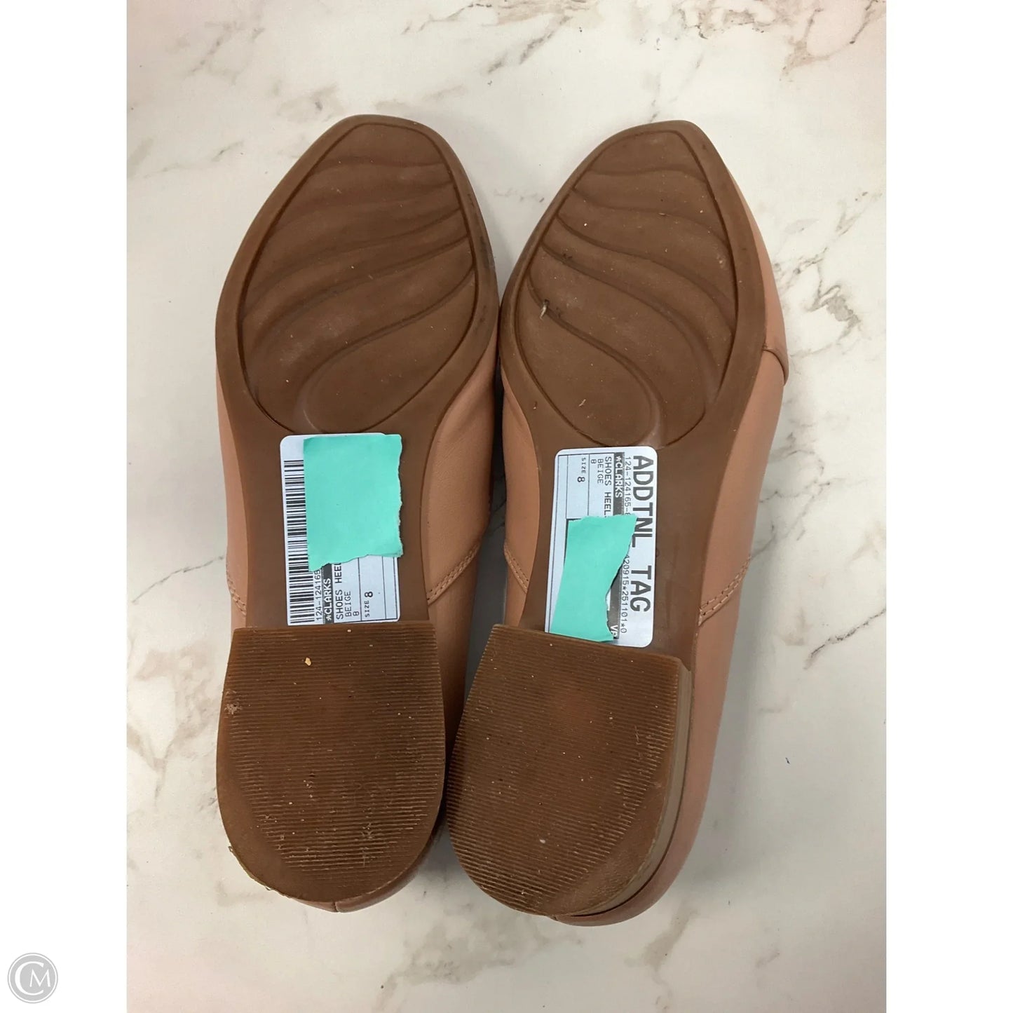 Shoes Heels Block By Clarks In Beige, Size: 8