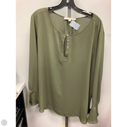 Top Long Sleeve By Loft In Green, Size: Xl