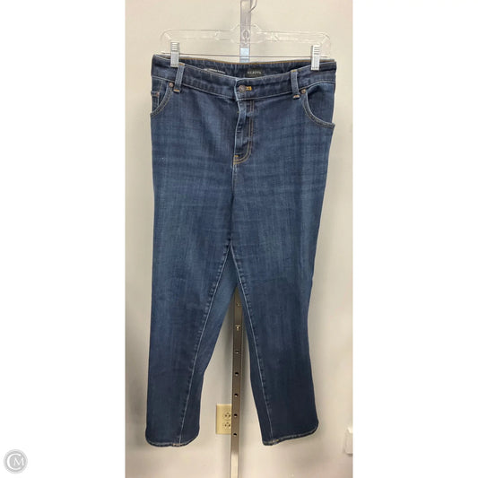 Jeans Straight By Talbots In Blue Denim, Size: 18