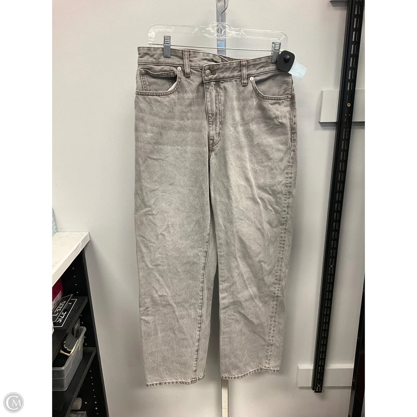 Jeans Wide Leg By Madewell In Grey Denim, Size: 8