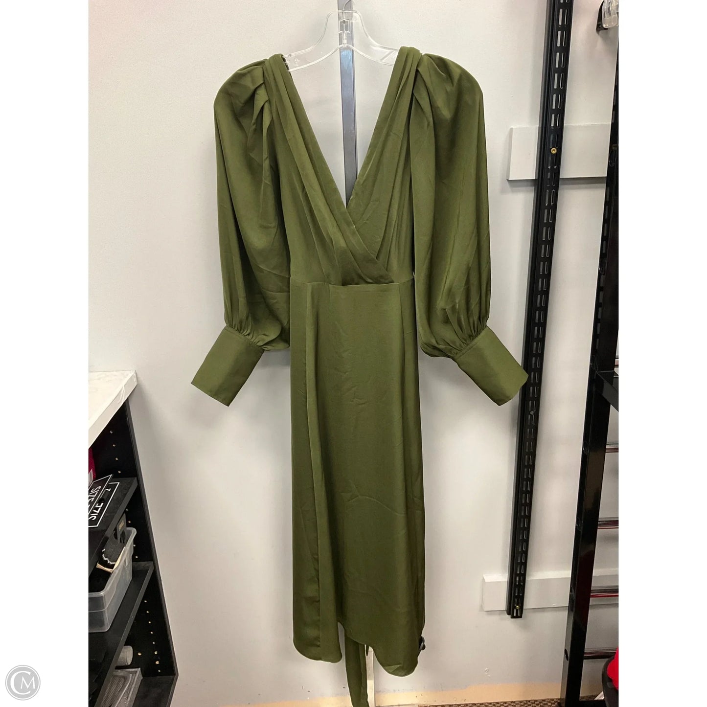 Dress Casual Midi By Banana Republic In Green, Size: 6p