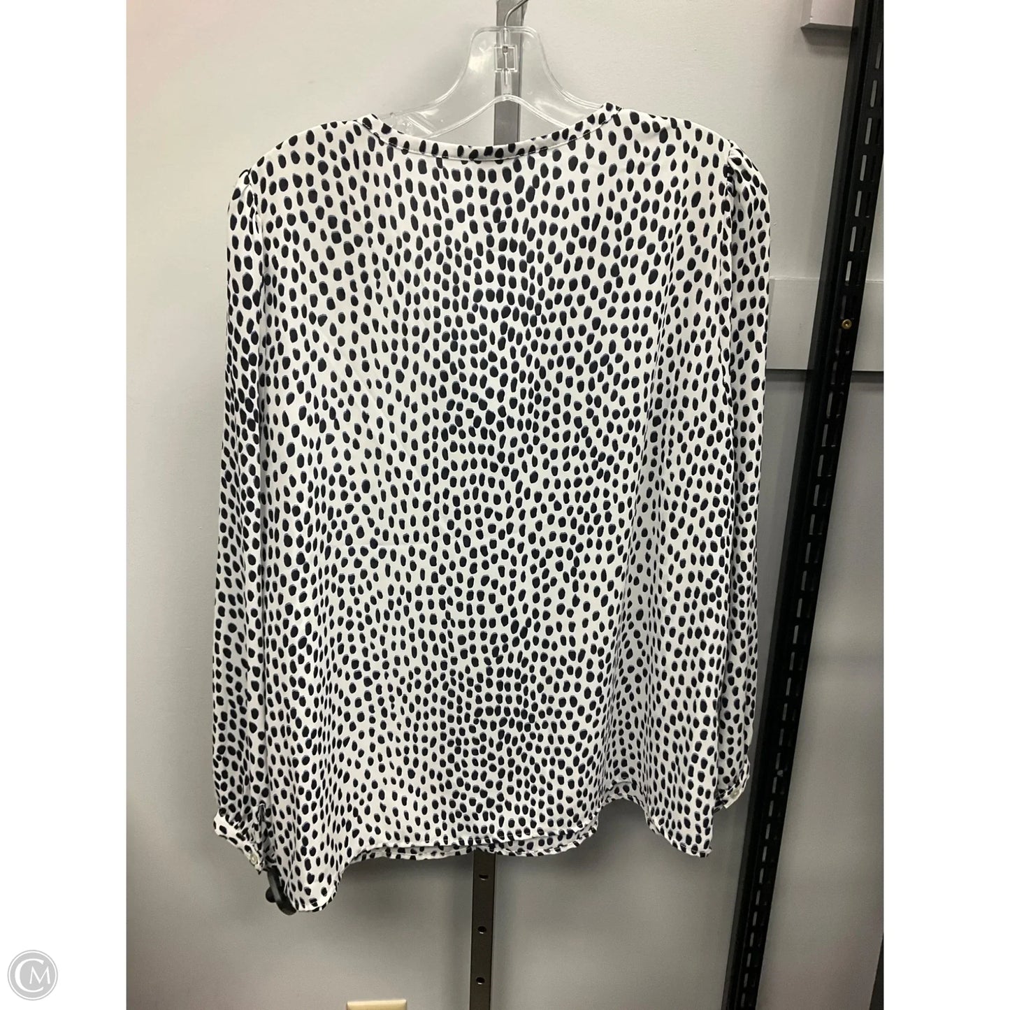 Top Long Sleeve By J. Crew In Polkadot Pattern, Size: 12