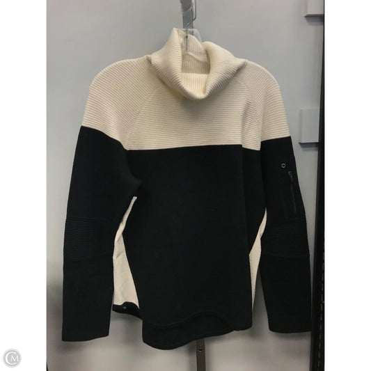 Sweater By Talbots In Black & Cream, Size: L