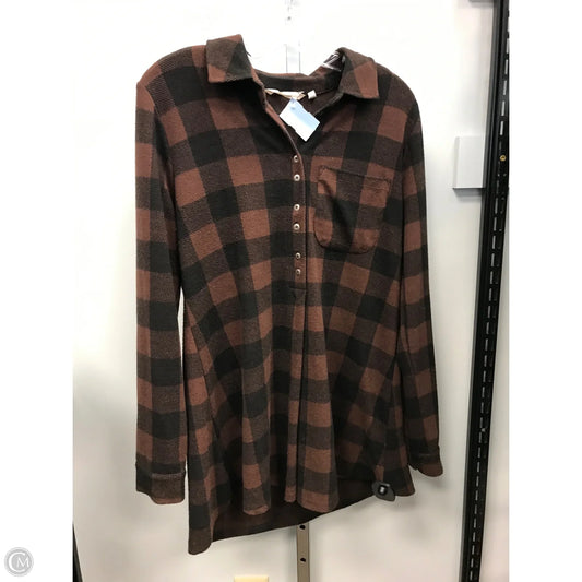 Top Long Sleeve By Soft Surroundings In Plaid Pattern, Size: S