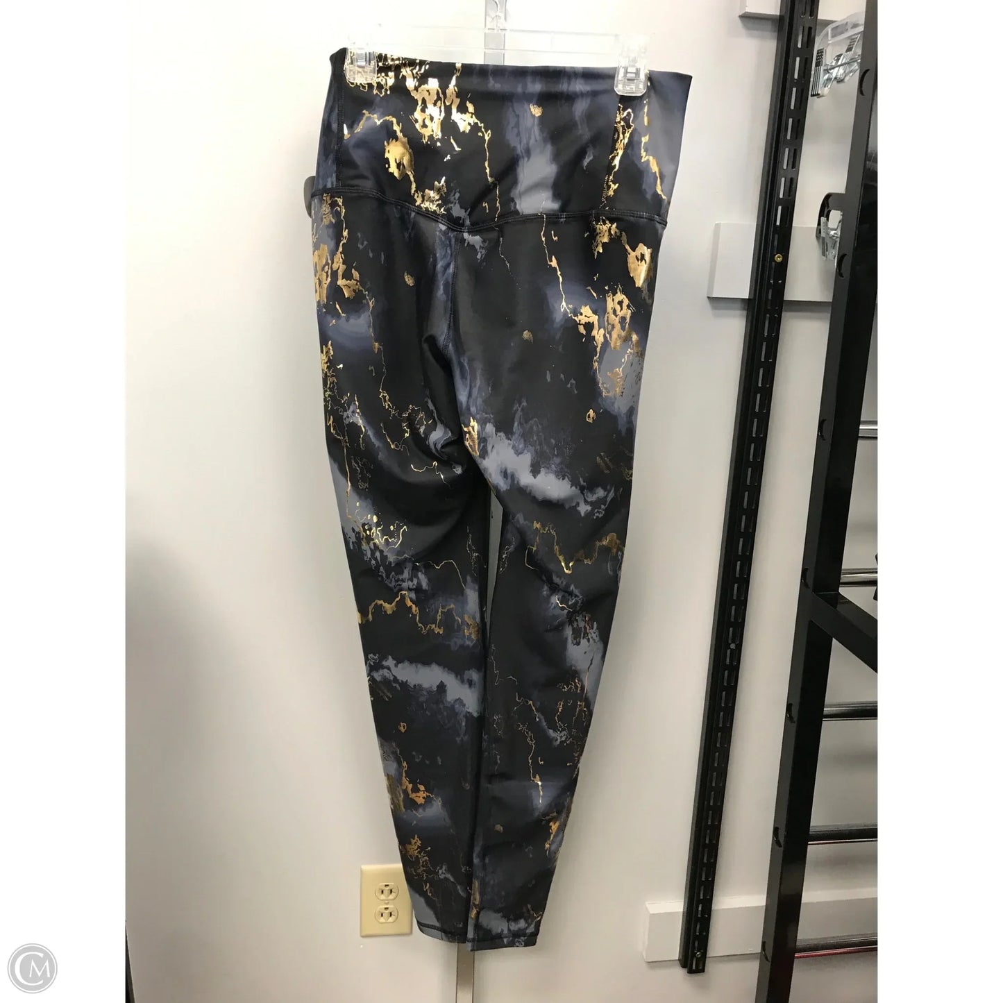 Athletic Leggings By Old Navy In Black & Gold, Size: L