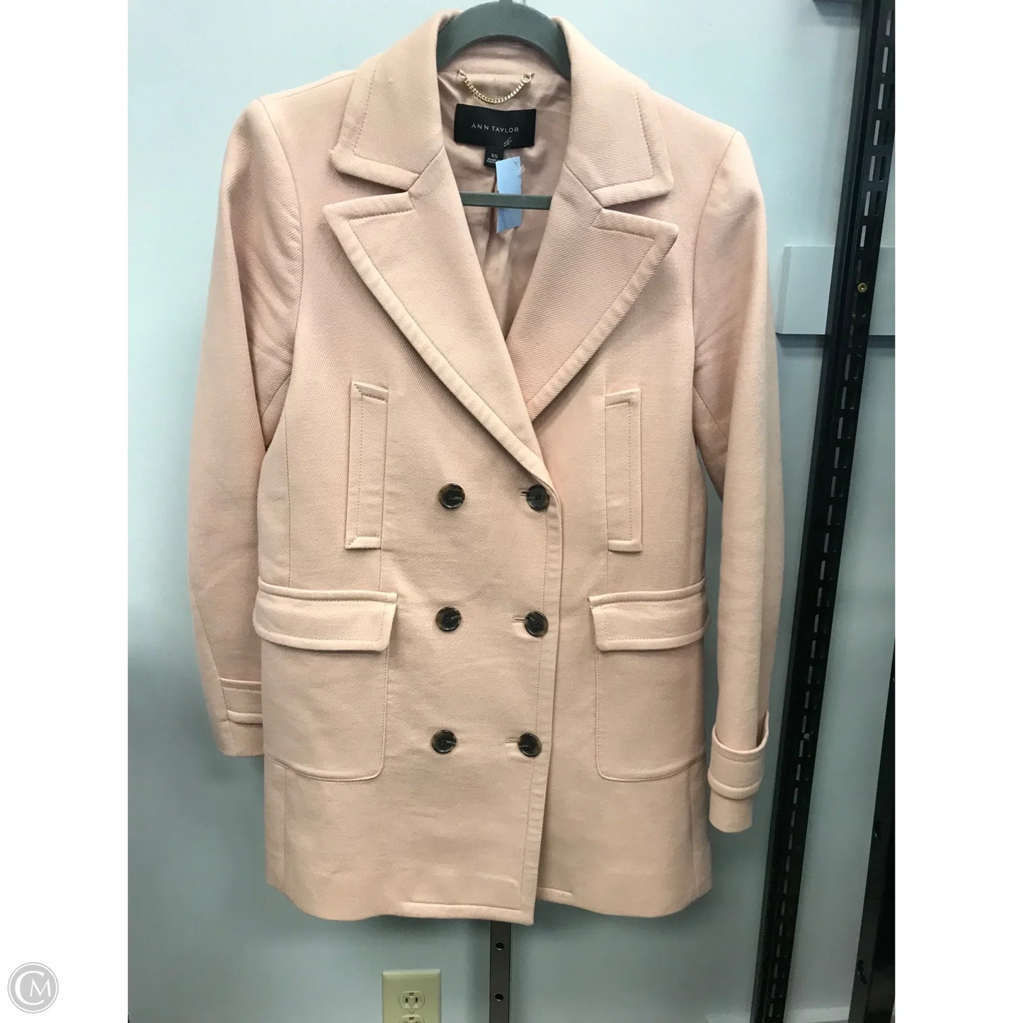 Coat Peacoat By Ann Taylor In Pink, Size: Xs
