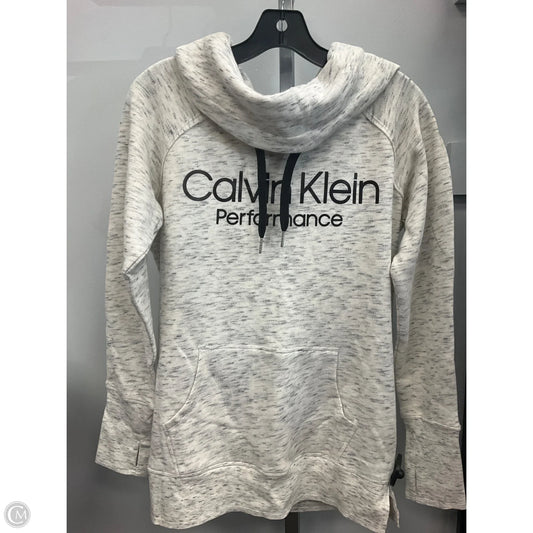 Top Long Sleeve By Calvin Klein Performance In Grey, Size: S