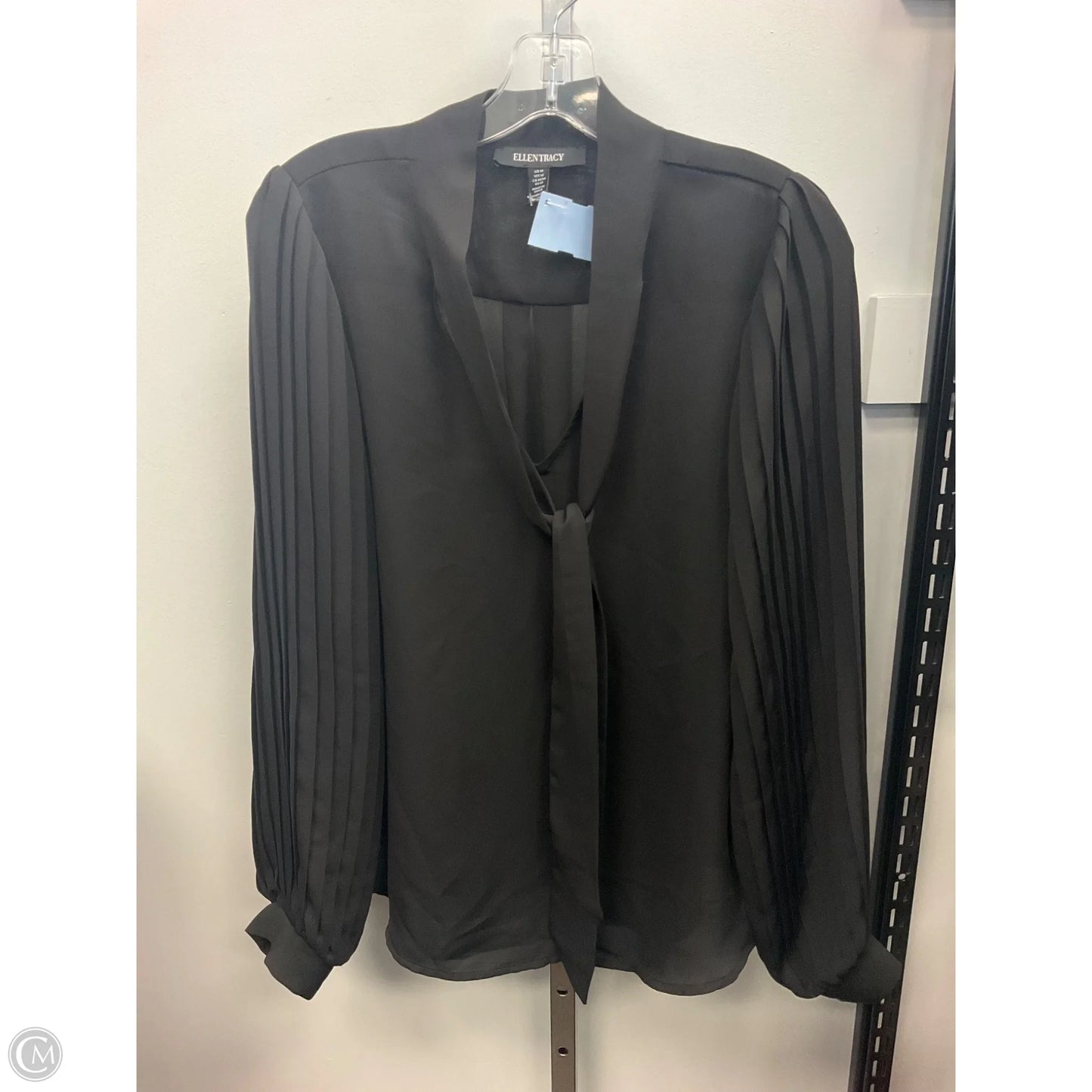 Blouse Long Sleeve By Ellen Tracy In Black, Size: M